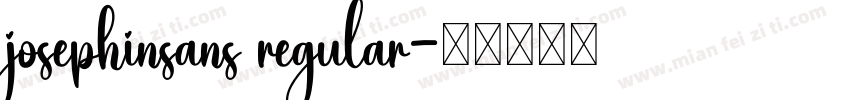 josephinsans regular字体转换